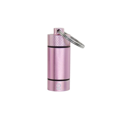 ONGROK Premium Mini Storage Tube, Keychain, Pocket-Sized, Airtight, Aluminum Metal Holder and Case (Rose Gold)