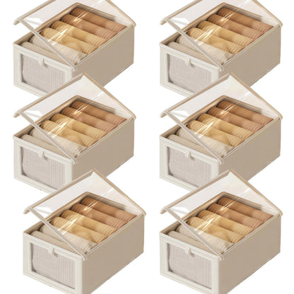 Tosoda Wardrobe Storage Organiser Boxes with Lids for Clothes Trousers