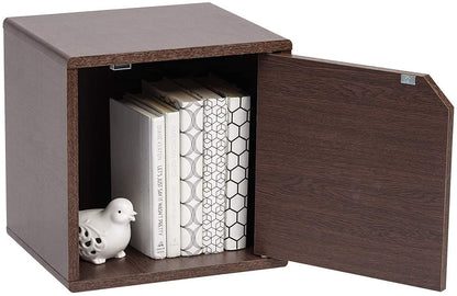 Amazon Brand - Movian Modular Storage Cube with MDF wooden door, Brown, 34.9 x 34.4 cm x 29.53