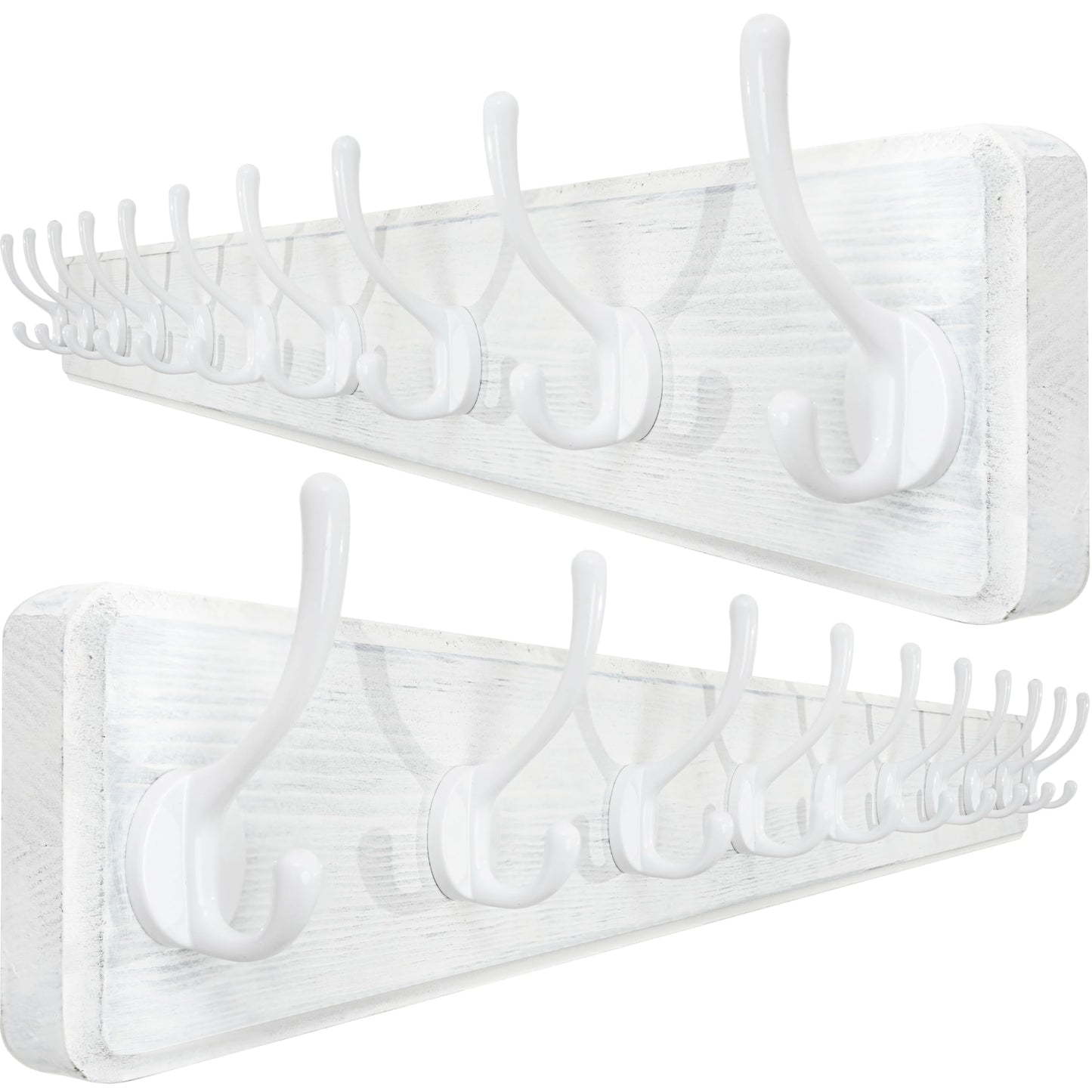 WEBI Coat Rack Wall Mounted,10 Hooks,98cm Long Coat Hooks Wall Mounted Rustic,Wood Coat Hanger Wall,Hook Rack Hooks for Hanging