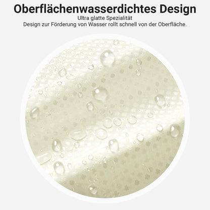 Lerores Shower Curtain, 180 x 200 cm, Waffle Beige, Weighted Hem, Anti-Mould Textile, Water-Repellent
