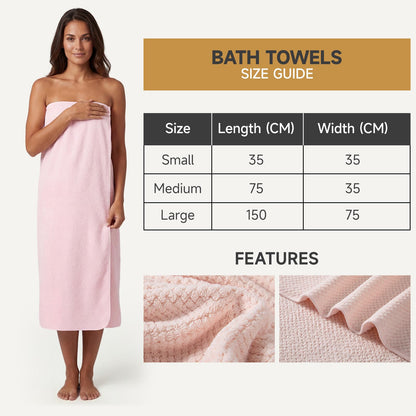 REDKISS 6 Pack Microfibre Towels set-450g/m²,Super Absorbent Towel for Bath
