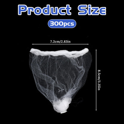 YBEATY 300 PCS Kitchen Disposable Strainer Sink Net Mesh Filter Bag Fits Sink Drain Strainer Scalability Elastic Anti-Clogging Bag for Collecting
