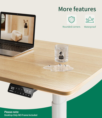 MAIDeSITe Table Top,Desktop for Height Adjustable Electric Standing Desk,Oak,140 * 70 * 2.5 cm