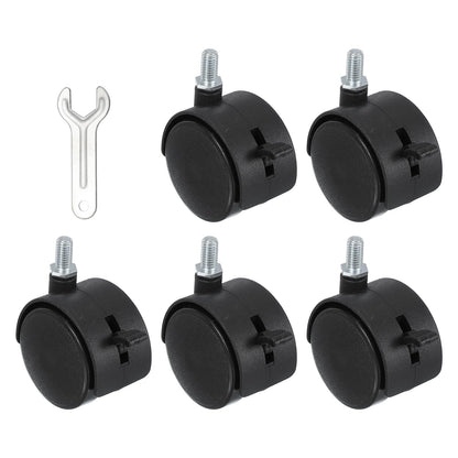 PATIKIL Office Chair Wheels Replacement 2", 8 Pcs Nylon Heavy Duty Office Furniture Casters Wheels with Wrench Universal Wheel for Hardwood Floor