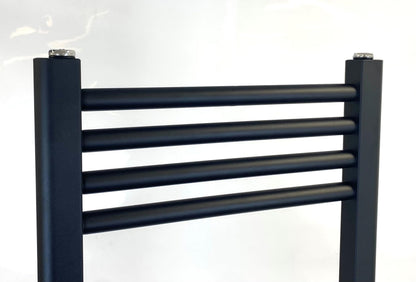 Greened House Milano Black Heated Towel Rail 500mm W x 600mm H