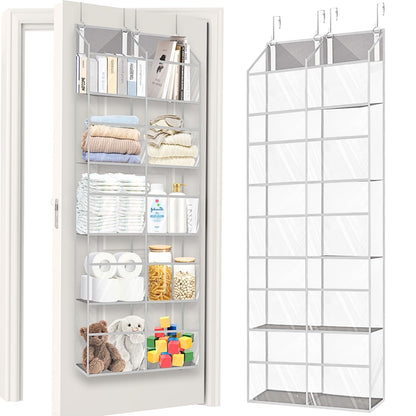 Ofiray-home Over the Door Organizer 5 Tiers,Extra Large Behind Door Storage of 10 Compartments,50 lbs Weight Capacity Over the Door Storage