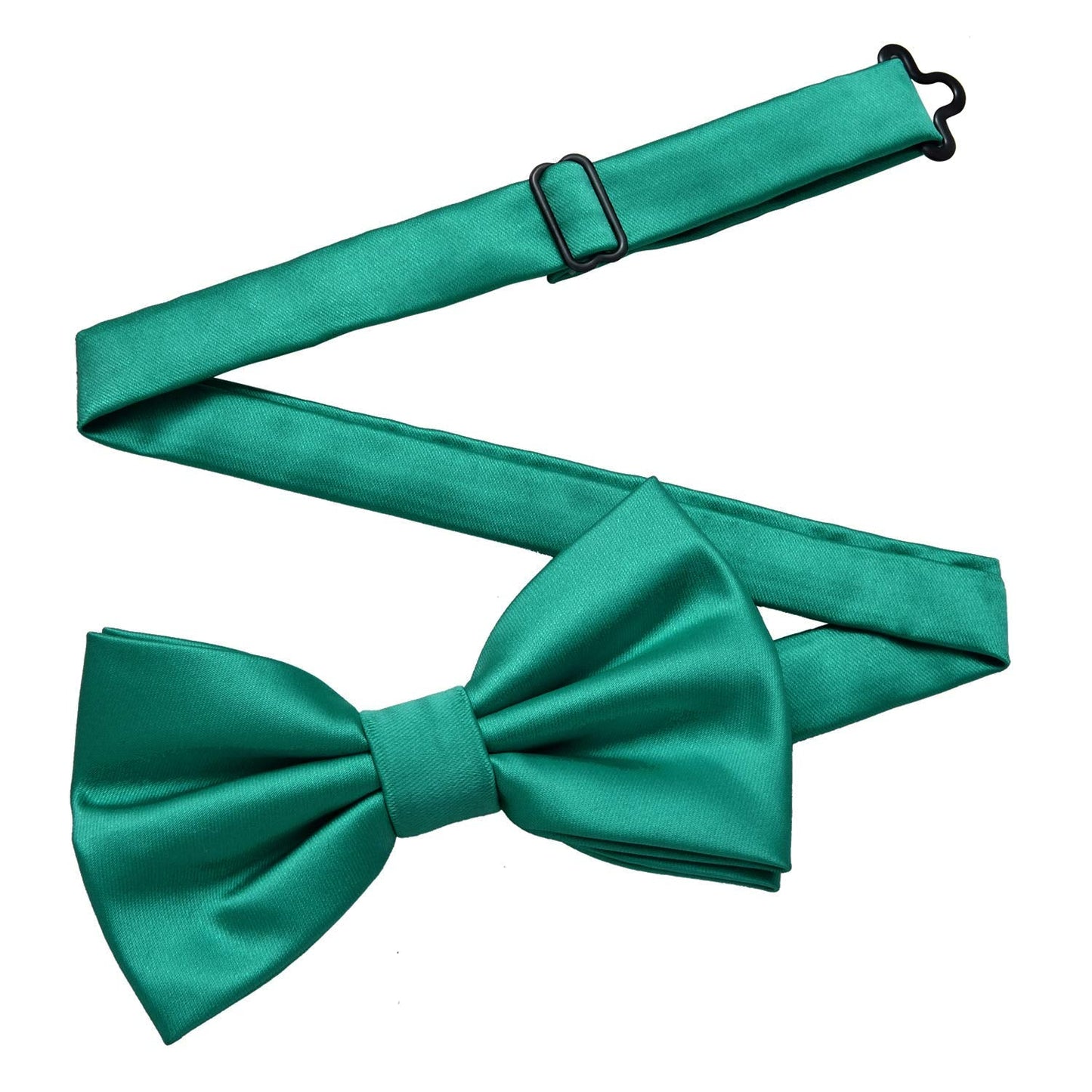 MASADA bow tie petrol - men's accessory in silk-look, continuously adjustable, handmade with hook closure - 12 x 6 cm