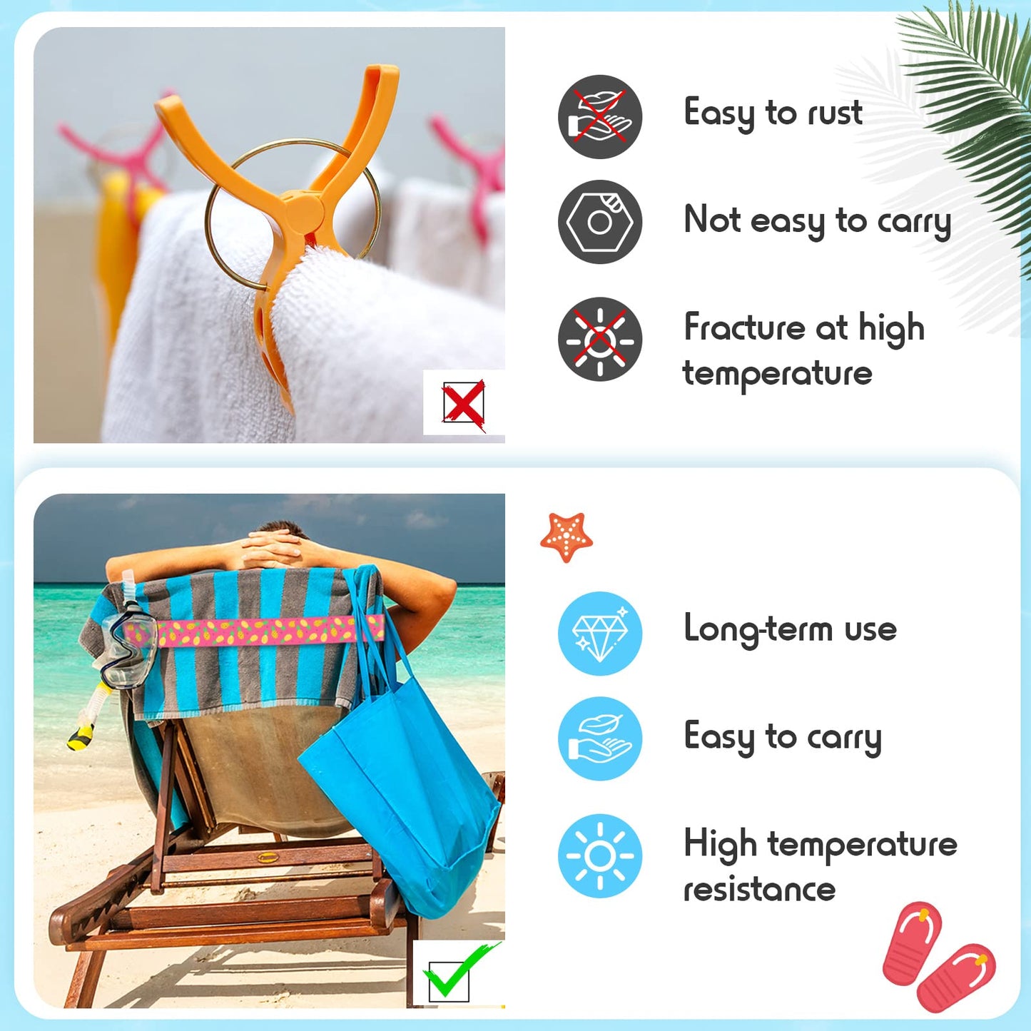 8 Pack Towel Bands for Beach Chairs Cruise Towel Clips for Lounge Beach Pool Chairs Towel Strap Holder Elastic Windproof Beach Accessories for Summer
