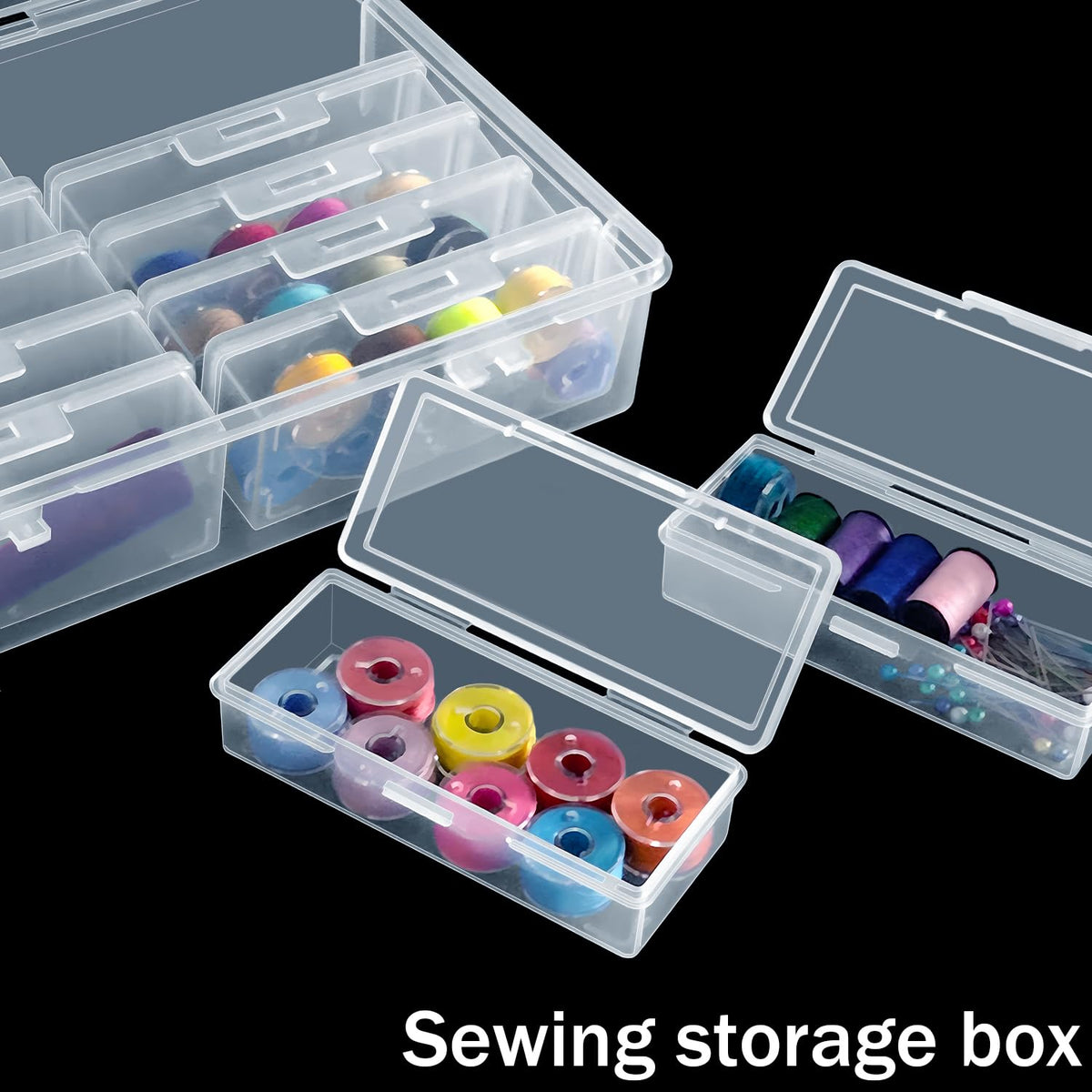 DARUITE Bead Storage Box, 13 Pcs Small Plastic Containers with Lids