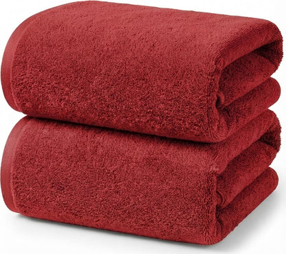 Ruggeri, Set 2 Bath Towels 70x140 cm, Cotton, Red