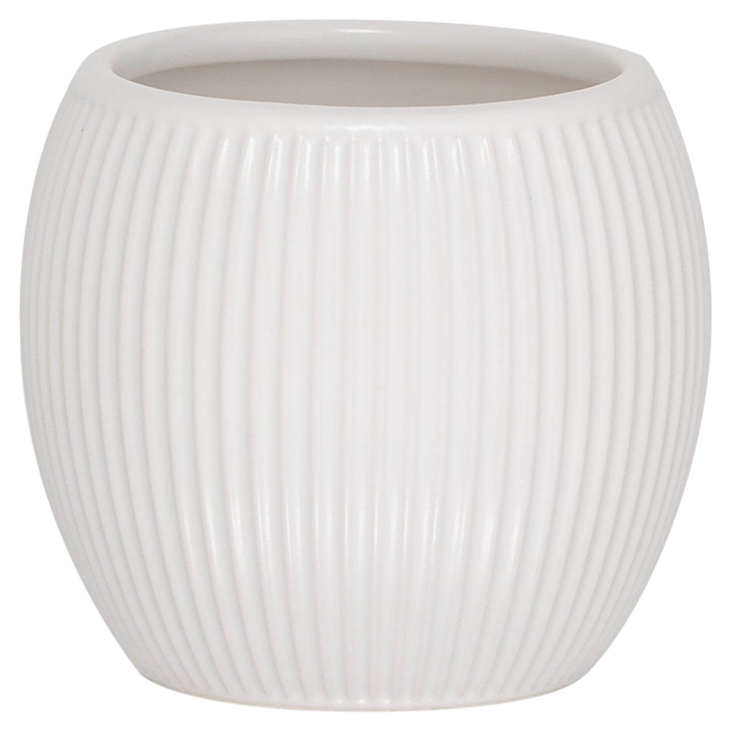 Sealskin Convex Tumbler, Ceramic, White, 9.5 x 8.3 x 9.5 cm