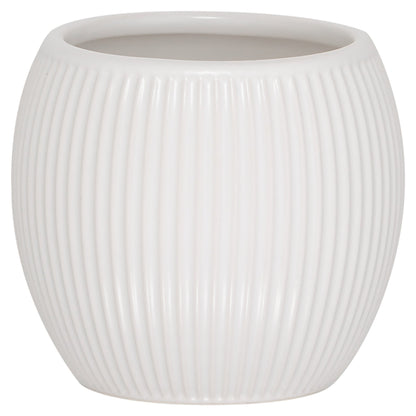Sealskin Convex Tumbler, Ceramic, White, 9.5 x 8.3 x 9.5 cm