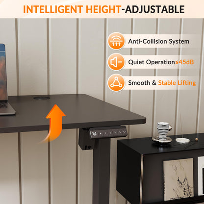 ELEGANT Electric Standing Desk 100x60cm, Height Adjustable Sit Stand Desk
