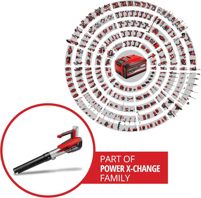 Einhell Power X-Change 18V Cordless Leaf Blower With Gutter Cleaning Set -- Powerful Brushless Motor Air Blower With 670 m?/h Blow Rate -- GE-LB