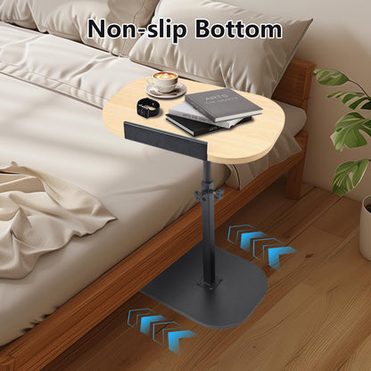 YYW Side Table TV Tray For Couch, Height Adjustable C Shaped Table