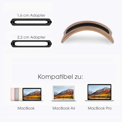 TerraTec Wood Two MacBook Stand/Dock Made of Real Wood for MacBook Pro and MacBook Air