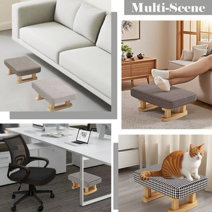 Stowetry Foot Stool, Pouffe Footstool with Removable Cover
