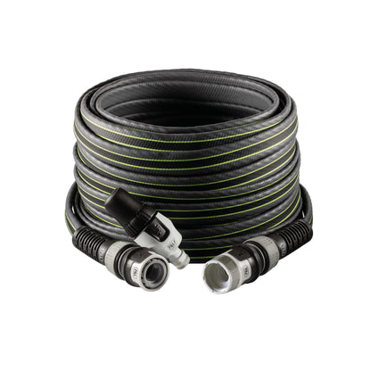 FITT Force 30m, Water Hose for Garden Irrigation, Light, Resistant and Compact, for Intensive Use, with Nozzle, Colour Grey-Lime, -43% CO2e