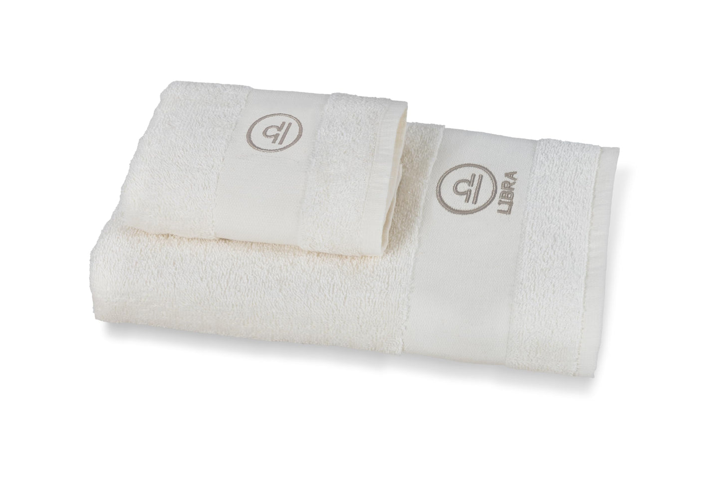 zer0bed Zodiac Zodiac Bath Towel Set, Set of 2, Face Towel, Guest Towel-Bidet, 100% Cotton, Plain with Embroidery, Scales