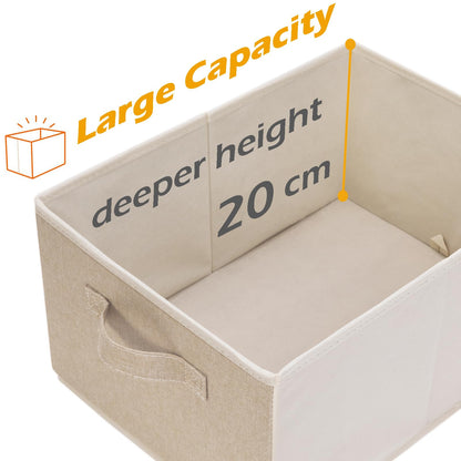 4 PCS Clothes Drawer Organisers Fabric Storage Box for Wardrobe Clothes Toy