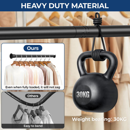 Mavivegue Wardrobe Rails and Fittings, 43-107cm Adjustable Clothes Rail