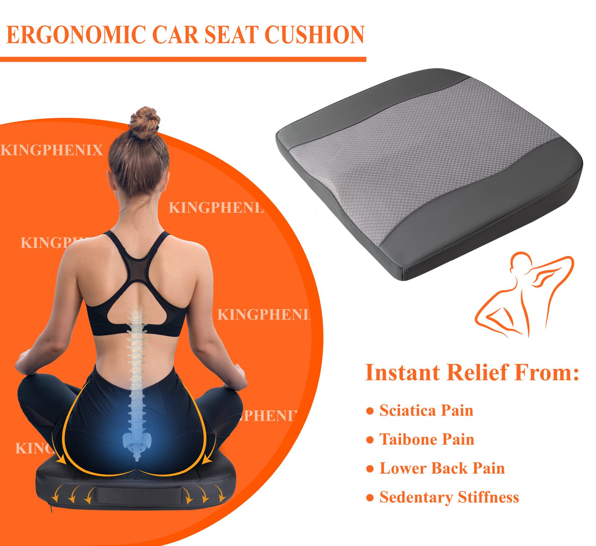 Lofty Aim Car Seat Cushion, Memory Foam Car Seat Cushions for Long Driving