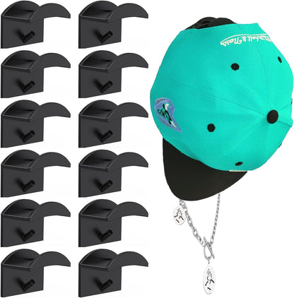 SHAOUMAN Hat Hooks Adhesive Baseball Cap Storage Simple Cap Hooks Display Rack Room Decoration Hat Rack Can be Used to Hang Necklaces