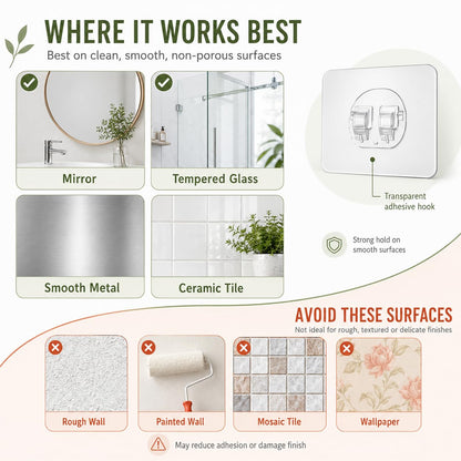 12 Pack Shower Caddy Adhesive Replacement Pads for Bathroom Shelves Hooks