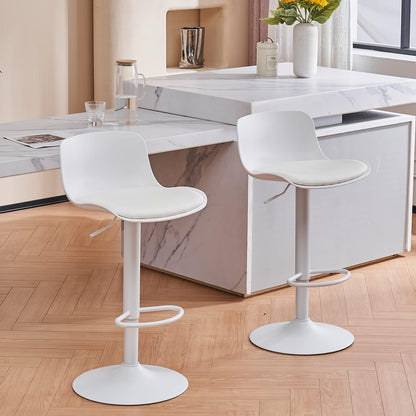 YOUNIKE Furniture Polypropylene Bar Stools Set of 2 with Adjustable Height and 360° Rotation