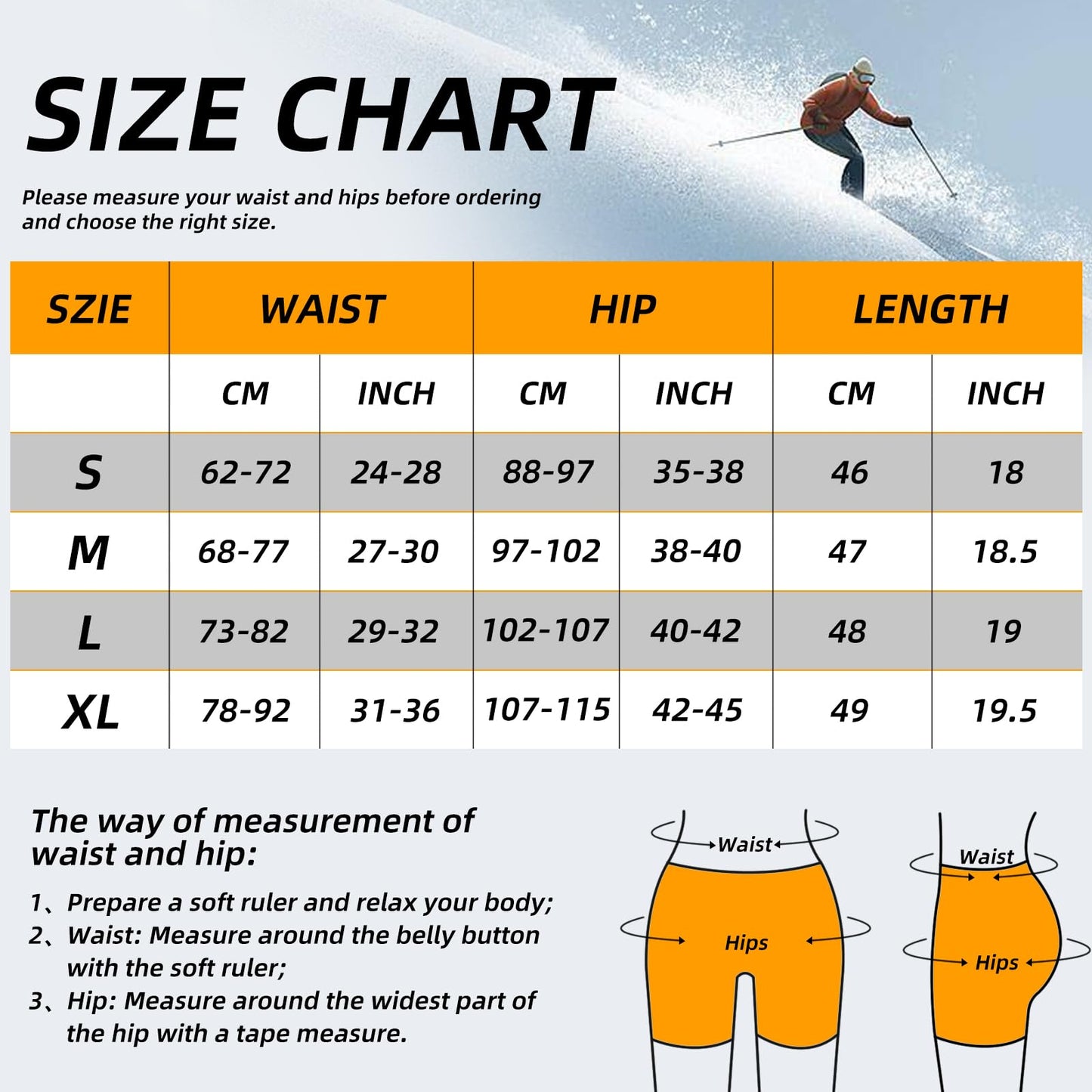 Cienfy 3D Hip Protective Padded Shorts EVA Tailbone Pad Impact Gear for Skiing Skating Snowboarding Skateboarding (Small)