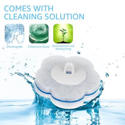 Disposable Toilet Brush with 24PCS Replacement Pads Disposable Toilet Brush Cleaning System Bathroom Cleaning Wand Kit with Extended Handle for Home