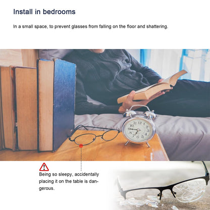 Goping Eyeglasses Organizer Wall Mounted Sunglass Holder for Home Glasses Storage Display Rack, Grandad Spectacles Glasses Support, Home Decoration