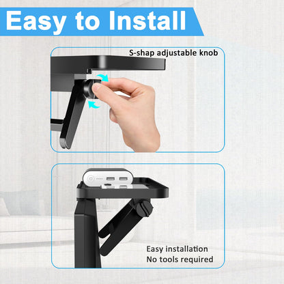 JXMTSPW TV Top Screen Shelf Adjustable Computer Monitor Shelf Storage Bracket Mount Hold Cable Media Box, Game Console, WiFi Router