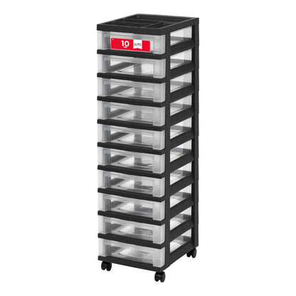 IRIS USA Craft Plastic Organizers and Storage, Rolling Storage Cart for Classroom Supplies, Storage Organizer for Art Supplies