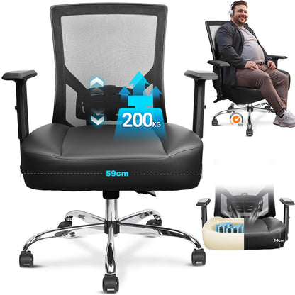 MELOKEA 440LBS/200KG Heavy Duty Ergonomic Office Chair