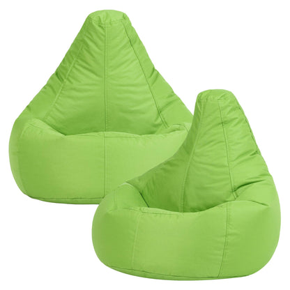 Bean Bag Bazaar Outdoor Kids Bean Bag with Filling, 2 Pack, Green