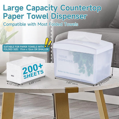 Pollock Countertop Napkin Dispenser, Multifold Paper Towel Dispenser White