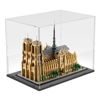 Nynelly Acrylic Display Case for Lego Notre Dame 21061 for Lego Bowser 71411 Models Figures - Assemble Dustproof Thickened Clear Display Box Cabinet