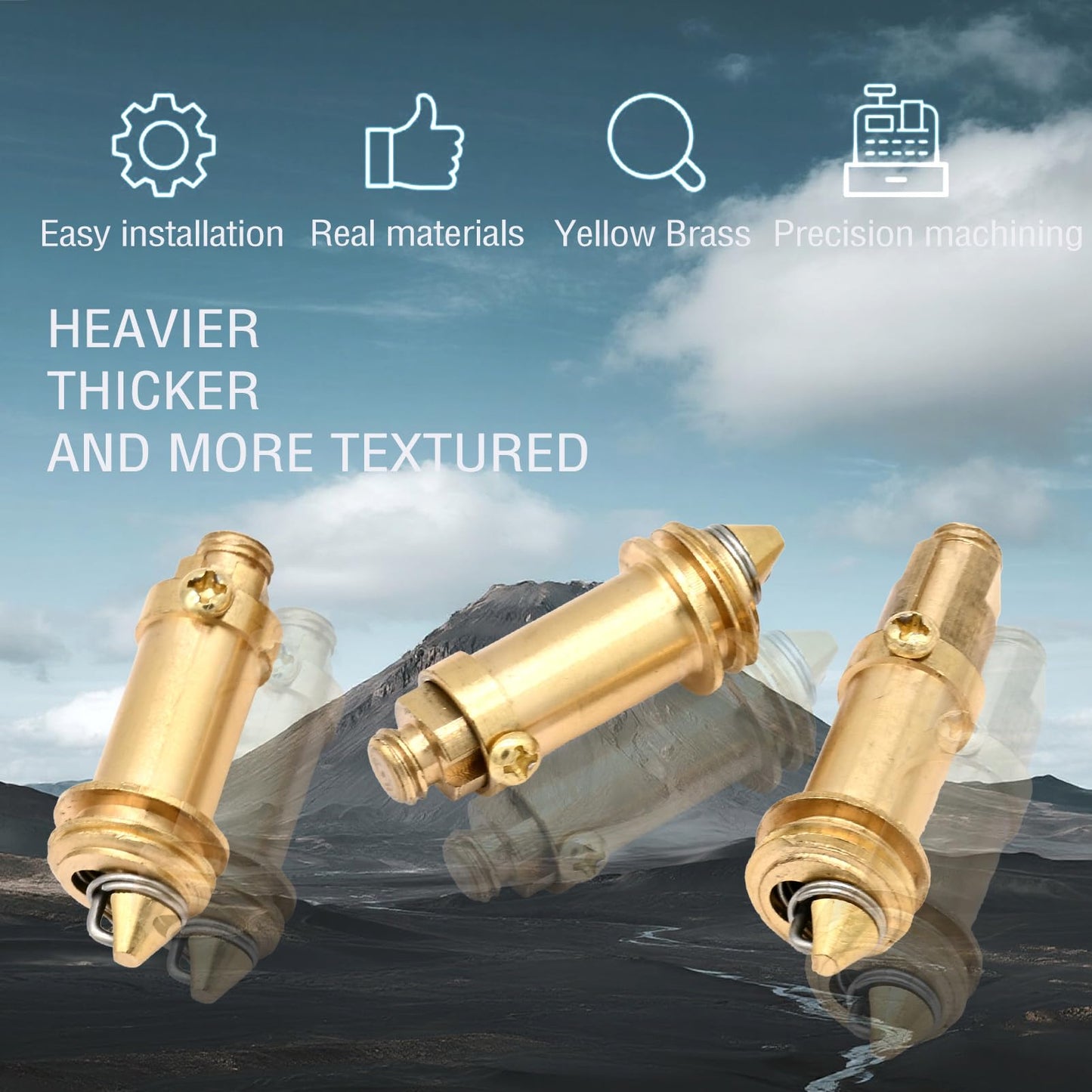 3PCS Basin Pop Up Click Clack Brass Plug Bolt, Assembly Basin Pop Up Click Clack Bath Basin Waste Bolt