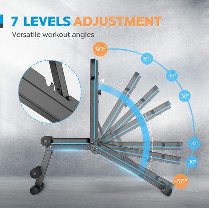 MAHAO Weight Benches Adjustable Workout Bench Foldable Bench Press for Home Gym Incline Decline Flat Exercise bench for Strength Training with