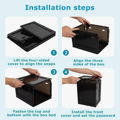 Lockable Medication Storage Box for Food Snacks Phone & Office Documents