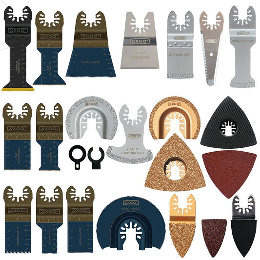 XXGO 120 Pcs Oscillating Multitool Blades Accessories Kits Compatible with Bosch, Chicago, Craftsman, Dewalt, Harbor Freight,Milwaukee, Porter Cable,