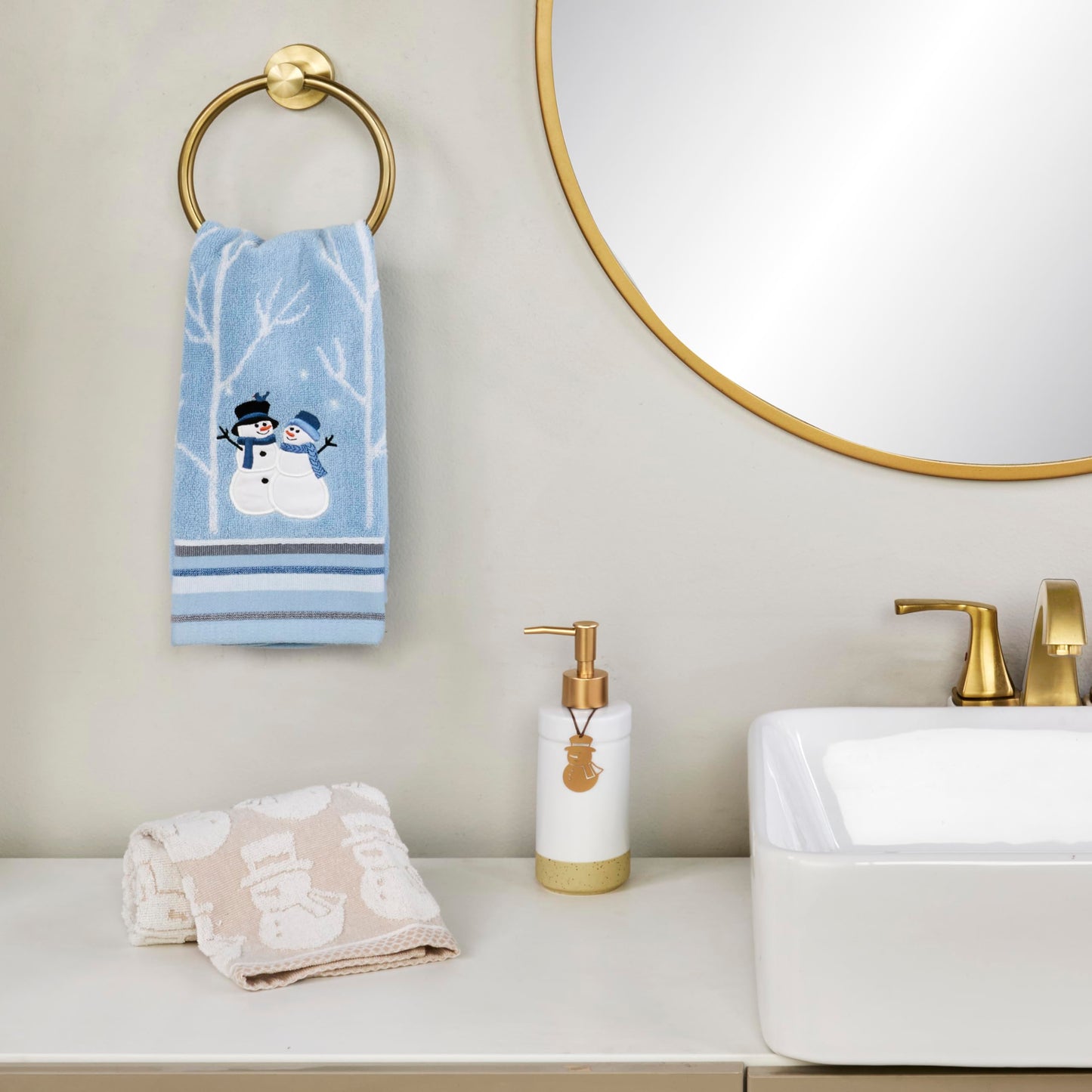 SKL Home by Saturday Knight Ltd. Winter Friends Hand Towel Set, Blue