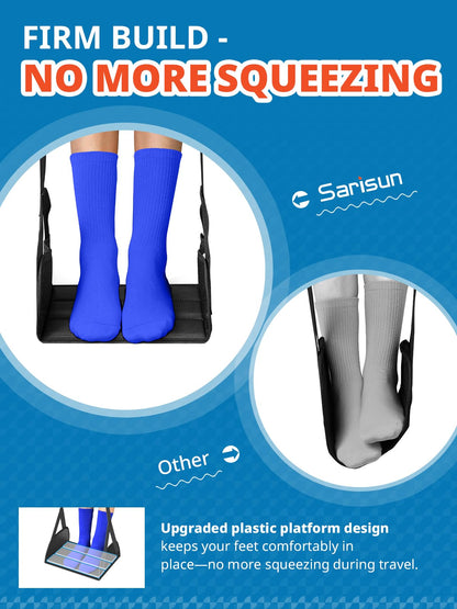 SARISUN Foot Hammock for Flight 2-Pack Foot Rest with Portable Carry Bags