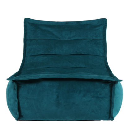 icon Dolce Velvet Bean Bag Lounger with Filling Included, Teal