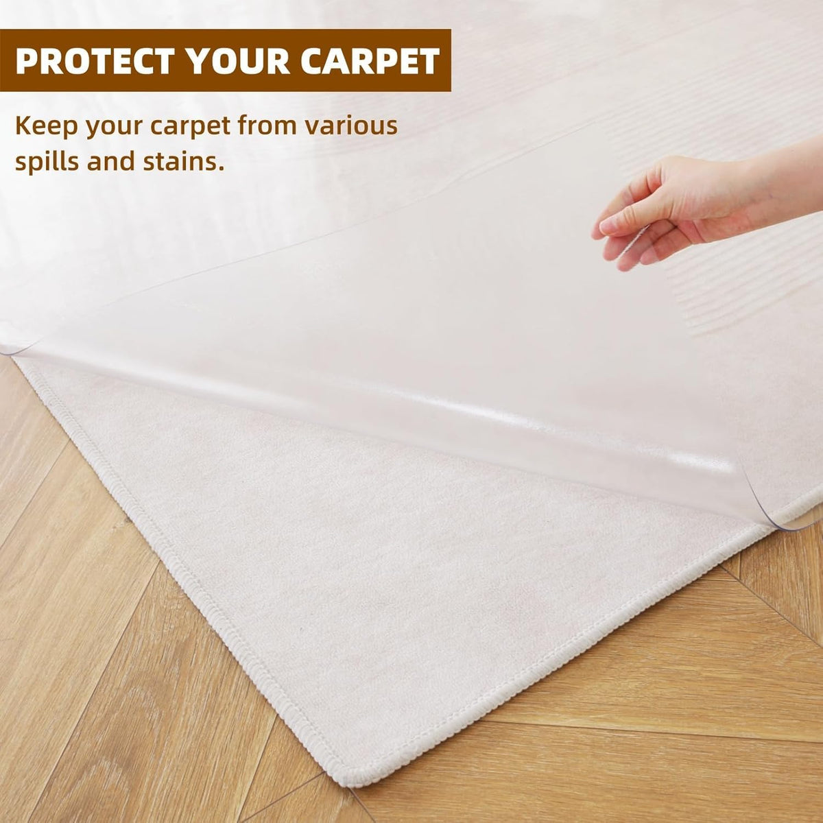 Royhom Plastic Floor Protector for 0ffice Chair, Clear Chair Mat for Hard floor, Transparent PVC Floor Mats 80x120cm, Gaming Chair Mat