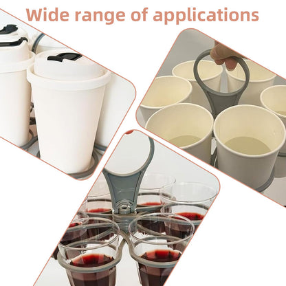 Cfcyhla Pack of 2 Drink Carrier with Handle, Foldable Drink Holder, Reusable Drink Carrier, Portable Drink Carrier, Foldable Drink Holder