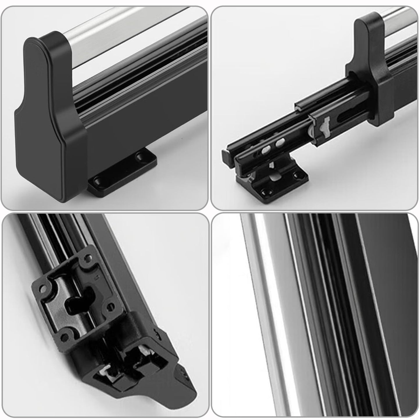 Pull Out Clothes Hanger Rail Rack, Adjustable Heavy Duty Steel Clothes Storage Hanger Rack Bar for Wardrobe (Black 447mm)