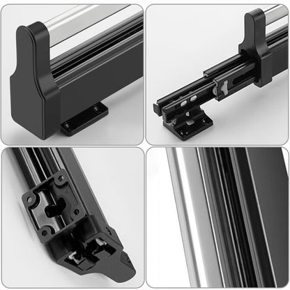 Pull Out Clothes Hanger Rail Rack, Adjustable Heavy Duty Steel Clothes Storage Hanger Rack Bar for Wardrobe (Black 447mm)